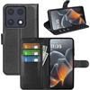 Fertuo Cover per Motorola Signature, Custodia Portafoglio Cover a Libro in Pelle Flip Case Sottile con Silicone Bumper, Fibbia Magnetica, Porta Carte e Kickstand, Nero