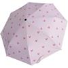 Baluue Ombrello Rivestimento in Poliestere e Vinile Pieghevole Protezione Uv Design Semplice Colore Rosa da Sole per Esterni e Giornate di Sole