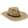 BESTonZON Cappello da Sole Uomo in Paglia a Ampia Falda, Decorativo Estivo per Spiaggia e attività Outdoor, Versione con Cinturino per Viaggi e Vacanze, Taglia l (58-60 Cm)
