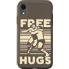 Funny Retro Wrestling Grappling Sport Fi Custodia per iPhone XR Citazione abbracci gratis Wrestling classico Wrestler professionista