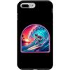 Surfer Tees and Gifts Custodia per iPhone 7 Plus/8 Plus Retro Surfer Riding Vibrant Ocean Wave