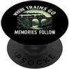 Trainspotting Rail Enthusiast Railroad F Railfan Train Enthusiast Locomotiva Amante e Ventilatore ferroviario PopSockets PopGrip Adesivo