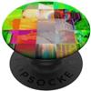 Art Pop Mobile Gallery Bus 1521 Astratto Glitch Art Cyberpunk Grid Design Digitale PopSockets PopGrip Adesivo