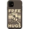 Funny Retro Wrestling Grappling Sport Fi Custodia per iPhone 11 Citazione abbracci gratis Wrestling classico Wrestler professionista