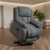 DecHome Poltrona per Anziani Elettrica Alzapersone Reclinabile Massaggiante in Tessuto Dimensioni 93x104x105 cm colore Grigio