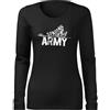 DRAGOWA Nabis slim t-shirt donna a maniche lunghe nero 160g/m2,