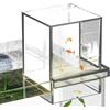 Générique Acquario A Pressione Negativa - Acrilico Leggero Invertito Sopra Acqua per Acquario, Piccola Cassa Di Pesce, Acquario Ufficio, Contenitore Di Pesce Trasparente, Ciotole Di Pesce per