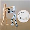 Supporto per action figure motion, regolabile, leggero, in acciaio