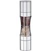 CUSROS Macinino sale e pepe 2 in 1 in acciaio inox, doppia testa, sale e pepe, ricaricabile, macinino per sale e pepe per cucina, lame in ceramica, grana A regolabile