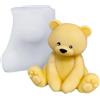 Generic Stampi a forma di orso 3D - Stampo a forma di orso, stampo per fondente a forma di orso | Stampi in silicone per realizzare candele, design elegante e pratico, multiuso, stampi con f