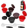 Jerliflyer Set di Tazze con Filtro Per Capsule di Caffè Riutilizzabili, Cialda Ricaricabile con Cucchiaio E Pennello Compatibile con Macchine da Caffè Dolce Gusto