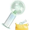 Generic Ventilatore portatile ricaricabile, ricaricabile tramite USB, 3 velocità regolabili, silenzioso, per esterni, scuola, casa, viaggi, escursioni, pendolari, campeggio, passeggiate