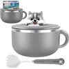 Generico Set di ciotola Ramen - Contenitore per pasti da 1200 ml, kit di pranzo durevole | Porta di cibo termico leggero, stoccaggio di pasta multiuso, ciotola in acciaio inossidabile portatile per la scuola d