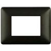 Mapam placca nero 3 posti compatibile Bticino Matix - JOY-P5003-NE
