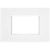 Mapam placca tecnopolimero spazzolato bianca 3 posti compatibile Matix - JOY-P5003SP-BI