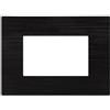 Mapam placca tecnopolimero spazzolato nera 3 posti compatibile Matix - JOY-P5003SP-NE