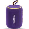 Moodix Altoparlante Bluetooth Moodix, impermeabile IPX6, viola, 10W - Ideale per la doccia e l'esterno, TF Card e USB, compatibile con i telefoni cellulari