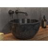KARAG LEYLA NERO lavabo rotondo freestanding Ø40 x20 cm in pietra KARAG