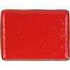 ROSE & TULIPANI MILANO Thun Rose & Tulipani, Vassoio Rettangolare di Color Corallo con Bordo Dorato in Ceramica Decorata, Linea Concerto, 36x26,6 cm