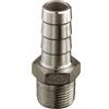 Motomarine Portagomma Maschio Filettato in Acciaio Inox AISI 316 - 1/2"x20