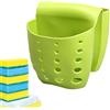 Generic Supporto porta lavabo - organizzatore in silicone con fori di scarico | Cestino per filtro e scarico del, spugna da cucina, supporto laterale per spugna, organizzatore per spugne e accesso