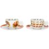 THUN - Set 2 Tazze Medie con Piattino, Collezione Tulipani