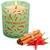 Fisura Candela profumata originale I'm chilling in bicchiere, candela di soia profumata all'essenza di cannella e peperoncino con confezione regalo, durata 40 ore, 470 g, regalo originale