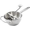 Leifheit Passaverdura 20 cm con 3 Inserti, Acciaio Inox