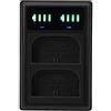 ZAICOLER Caricabatterie per Fotocamera Dual Dock per Batterie LP-E6/E6N, Portatile, Doppia funzionalità di Ricarica, Ideale per la Fotografia All'aperto, Cavo USB Incluso