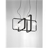 Vistosi GROOVE SOSPENSIONE 3B BIANCO SFUMATO MONTATURA ANTRACITE 4 LUCI ATTACCO E14