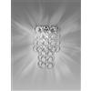 Vistosi GIOGALI APPLIQUE A PARETE CRISTALLO ARGENTO E CROMO LUCIDO 1 LUCE ATTACCO E14