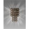 Vistosi GIOGALI APPLIQUE A PARETE CRISTALLO BRONZO E CROMO LUCIDO 1 LUCE ATTACCO E14