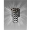 Vistosi GIOGALI APPLIQUE A PARETE CRISTALLO NICKEL NERO E BRONZO OPACO 1 LUCE ATTACCO E14