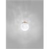 Vistosi RINA SOSPENSIONE 16 BIANCO MURRINA OTTONE LUCIDO 1 LUCE ATTACCO G9