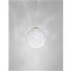 Vistosi RINA SOSPENSIONE 25 BIANCO MURRINA OTTONE LUCIDO 1 LUCE ATTACCO G9