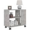 Goliraya Tavolino da Salotto 70x35x55 cm Mobiletto Soggiorno in Truciolato Tavolino da Caffé Stile Moderno con 2 Ripiani e 4 Ruote Mobile Divano Disponibile in Tanti Colori Diversi