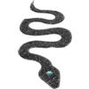 SHINEOFI Termoadesiva Serpente Strass Scintillanti, Accessori Fai da Te per Abbigliamento e Borse, Patch Trasferibile a Caldo Nera 26,5x10 Cm per Personalizzazione Moda