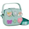 SJ GANG STYLE JAM GANG Tracollina GIRLY PINS, Verde menta, Doppio utilizzo, Personalizzabile tramite pins, Tracolla regolabile e amovibile, Design squadrato, Tempo libero, Viaggio, Idea regalo bambina
