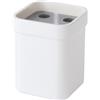 Lineabeta Bicchiere portaspazzolini con coperchio inox lucido