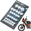 Fmzrbnih Copriviti per moto - 30 pezzi/set di copribulloni bulloni, senza sforzo per moto | 5 colori multiuso copriviti per moto | Viti per dado motore antiruggine
