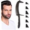 Generic Pettine a parte superiore piatta - Pettine ad a denti densi, pettine di posizionamento | Pettine da barbiere curvo Pettine per stilista da barbiere professionale, Pettine per taglio capelli a tes