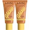 NYX Professional Makeup Buttermelt Glaze Fondotinta Illuminante 04 Almond Butta SPF 30 Coprenza Modulabile Incarnato Uniforme Luminoso Tenuta 12H Effetto Naturale - 2 Flaconi da 30ml