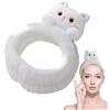 Générique Fascia per la cura della pelle, fasce per capelli Cat Spa - Gatto Viso Lavaggio Trucco Fascia Carina Spa Fascia | Fasce per capelli morbidi in peluche, fascia per la cura della pelle a forma di