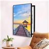 AFGZQ Copertura del Quadro Elettrico Decorativa Pittura Decorativa for Copertura Contatore Elettrico Nascondere I Dipinti Punzone Libero Foto Personalizzate(Blue,40x60cm)