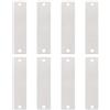 BENECREAT 30 PCS Etichetta di Alluminio per Timbratura Vuoto Tag Rettangolari Collegamenti Rivestiti di Pellicola Biadesiva con 2 Fori per La Fabbricazione di Piastrine, 13x50mm