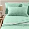 Caleffi Completo Lenzuola In Cotone Nevada2 matrimoniale Green