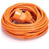 Aigostar Cavo prolunga elettrico da 10m - Spina 16A 2P+T e Presa Schuko+Bipasso 16A 2P+T Arancione Aigostar