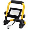 Aigostar Faro Led da lavoro portatile 20W Nero e giallo IP65 Bianco freddo 6500K Aigostar