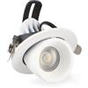 M LEDME Faretto Led da incasso Track 10W Rotondo Orientabile Cornice bianca Apertura 36 gradi CCT temperatura colore regolabile iSG Lighting