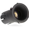 iSG Lighting Faretto Led da incasso 5W Rotondo Orientabile Cornice nera Apertura 36 gradi CCT temperatura colore regolabile iSG Lighting